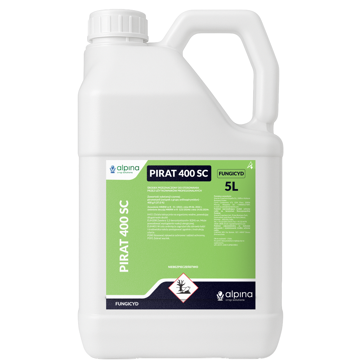 Pirat 400 SC 5 l - fungicyd Alpina Crop